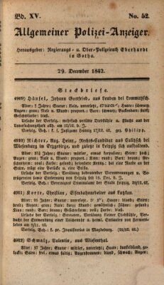 Allgemeiner Polizei-Anzeiger Donnerstag 29. Dezember 1842