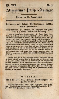 Allgemeiner Polizei-Anzeiger Freitag 27. Januar 1843