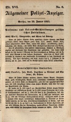 Allgemeiner Polizei-Anzeiger Sonntag 29. Januar 1843