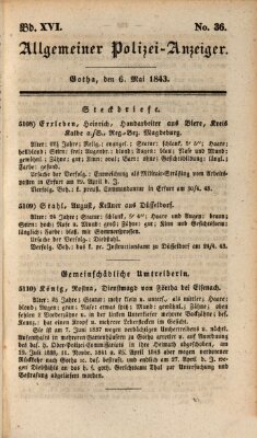 Allgemeiner Polizei-Anzeiger Samstag 6. Mai 1843