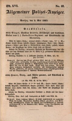 Allgemeiner Polizei-Anzeiger Dienstag 9. Mai 1843