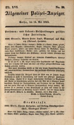 Allgemeiner Polizei-Anzeiger Sonntag 14. Mai 1843