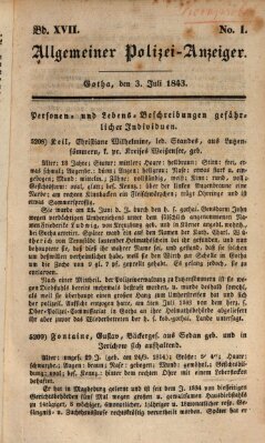 Allgemeiner Polizei-Anzeiger Montag 3. Juli 1843