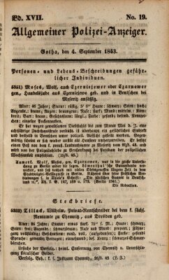 Allgemeiner Polizei-Anzeiger Montag 4. September 1843