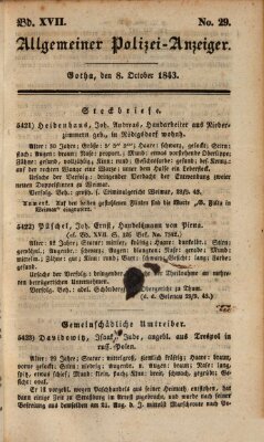 Allgemeiner Polizei-Anzeiger Sonntag 8. Oktober 1843