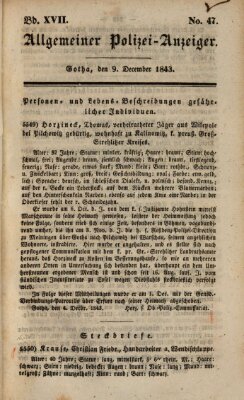 Allgemeiner Polizei-Anzeiger Samstag 9. Dezember 1843