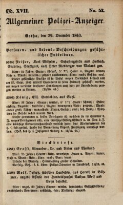 Allgemeiner Polizei-Anzeiger Freitag 29. Dezember 1843