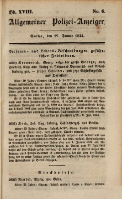 Allgemeiner Polizei-Anzeiger Freitag 19. Januar 1844