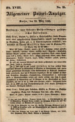 Allgemeiner Polizei-Anzeiger Donnerstag 28. März 1844