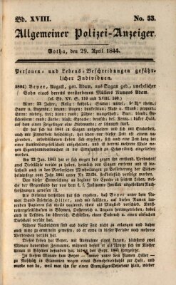 Allgemeiner Polizei-Anzeiger Montag 29. April 1844