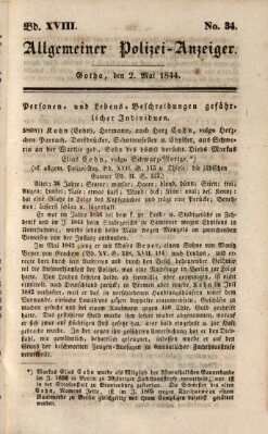 Allgemeiner Polizei-Anzeiger Donnerstag 2. Mai 1844