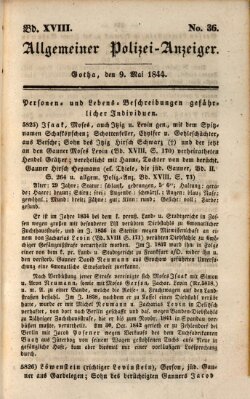 Allgemeiner Polizei-Anzeiger Donnerstag 9. Mai 1844