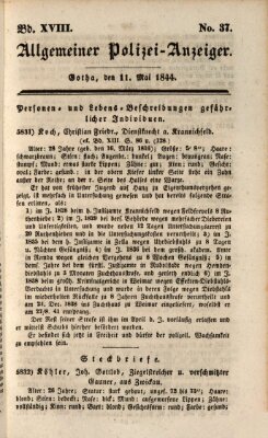 Allgemeiner Polizei-Anzeiger Samstag 11. Mai 1844