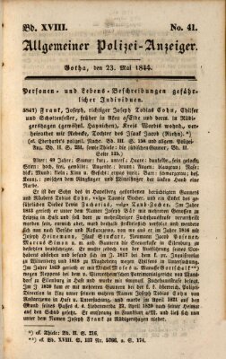 Allgemeiner Polizei-Anzeiger Donnerstag 23. Mai 1844