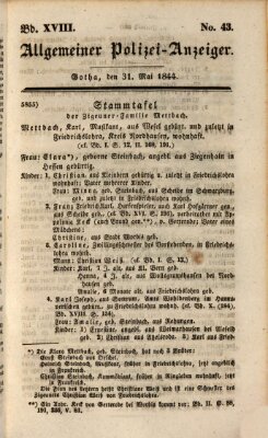 Allgemeiner Polizei-Anzeiger Freitag 31. Mai 1844