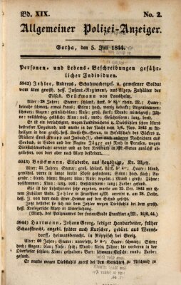 Allgemeiner Polizei-Anzeiger Freitag 5. Juli 1844