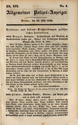 Allgemeiner Polizei-Anzeiger Mittwoch 10. Juli 1844