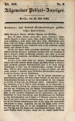 Allgemeiner Polizei-Anzeiger Donnerstag 18. Juli 1844