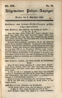 Allgemeiner Polizei-Anzeiger Freitag 6. September 1844