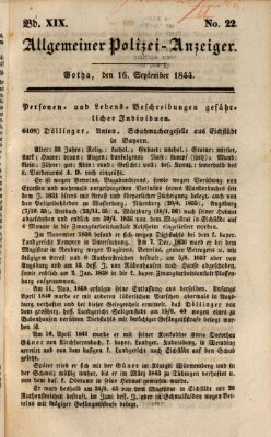 Allgemeiner Polizei-Anzeiger Montag 16. September 1844