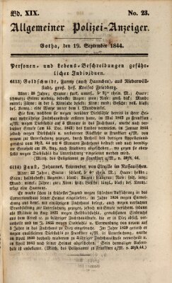 Allgemeiner Polizei-Anzeiger Donnerstag 19. September 1844