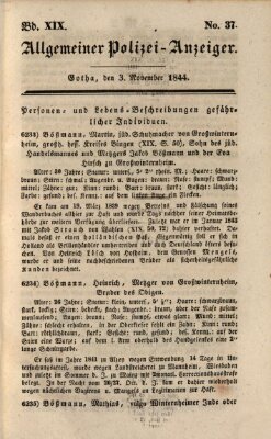 Allgemeiner Polizei-Anzeiger Sonntag 3. November 1844