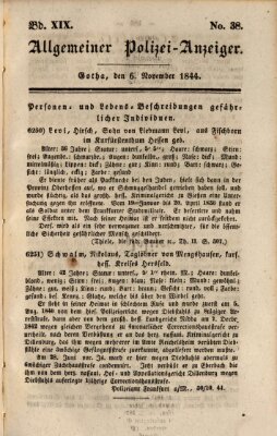 Allgemeiner Polizei-Anzeiger Mittwoch 6. November 1844