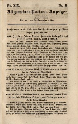 Allgemeiner Polizei-Anzeiger Samstag 9. November 1844