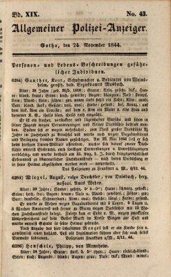 Allgemeiner Polizei-Anzeiger Sonntag 24. November 1844