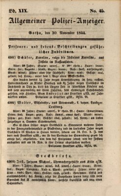 Allgemeiner Polizei-Anzeiger Samstag 30. November 1844