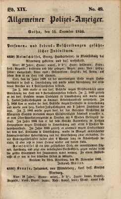 Allgemeiner Polizei-Anzeiger Montag 16. Dezember 1844