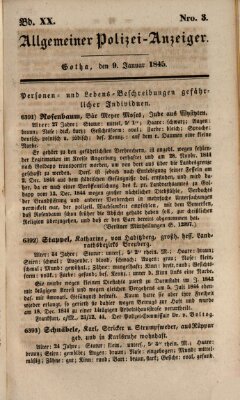 Allgemeiner Polizei-Anzeiger Donnerstag 9. Januar 1845