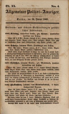 Allgemeiner Polizei-Anzeiger Dienstag 14. Januar 1845