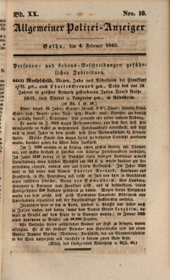 Allgemeiner Polizei-Anzeiger Dienstag 4. Februar 1845