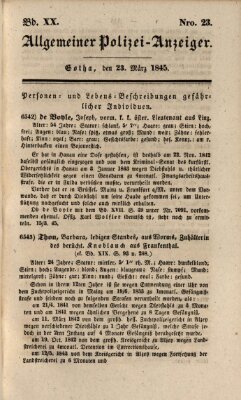 Allgemeiner Polizei-Anzeiger Sonntag 23. März 1845