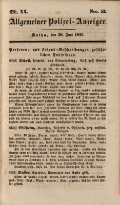 Allgemeiner Polizei-Anzeiger Samstag 28. Juni 1845