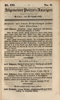 Allgemeiner Polizei-Anzeiger Mittwoch 27. August 1845