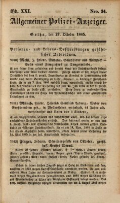 Allgemeiner Polizei-Anzeiger Montag 27. Oktober 1845