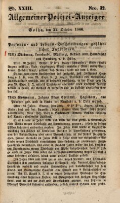 Allgemeiner Polizei-Anzeiger Donnerstag 22. Oktober 1846