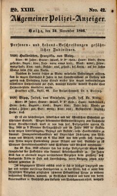 Allgemeiner Polizei-Anzeiger Dienstag 24. November 1846