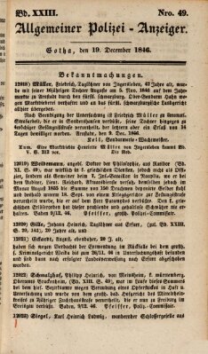 Allgemeiner Polizei-Anzeiger Samstag 19. Dezember 1846