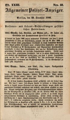 Allgemeiner Polizei-Anzeiger Mittwoch 23. Dezember 1846