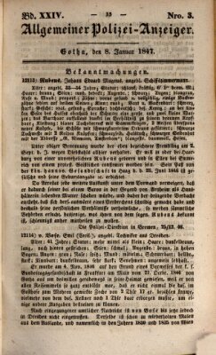 Allgemeiner Polizei-Anzeiger Freitag 8. Januar 1847