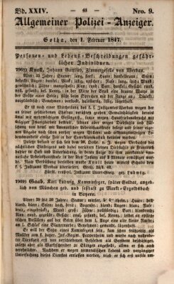 Allgemeiner Polizei-Anzeiger Montag 1. Februar 1847