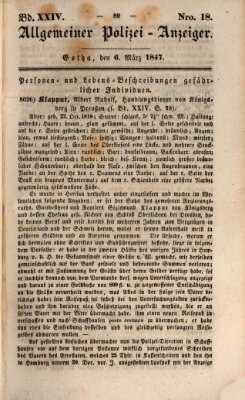 Allgemeiner Polizei-Anzeiger Samstag 6. März 1847