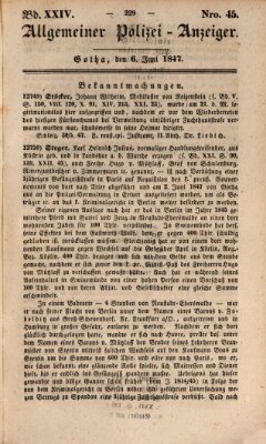 Allgemeiner Polizei-Anzeiger Sonntag 6. Juni 1847