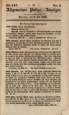 Allgemeiner Polizei-Anzeiger Dienstag 6. Juli 1847