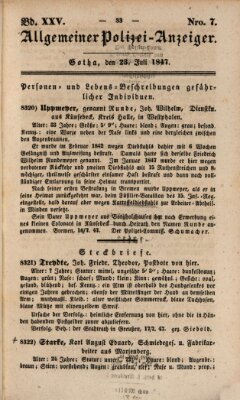 Allgemeiner Polizei-Anzeiger Freitag 23. Juli 1847