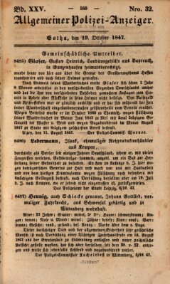 Allgemeiner Polizei-Anzeiger Dienstag 19. Oktober 1847