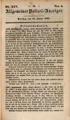 Allgemeiner Polizei-Anzeiger Samstag 15. Januar 1848